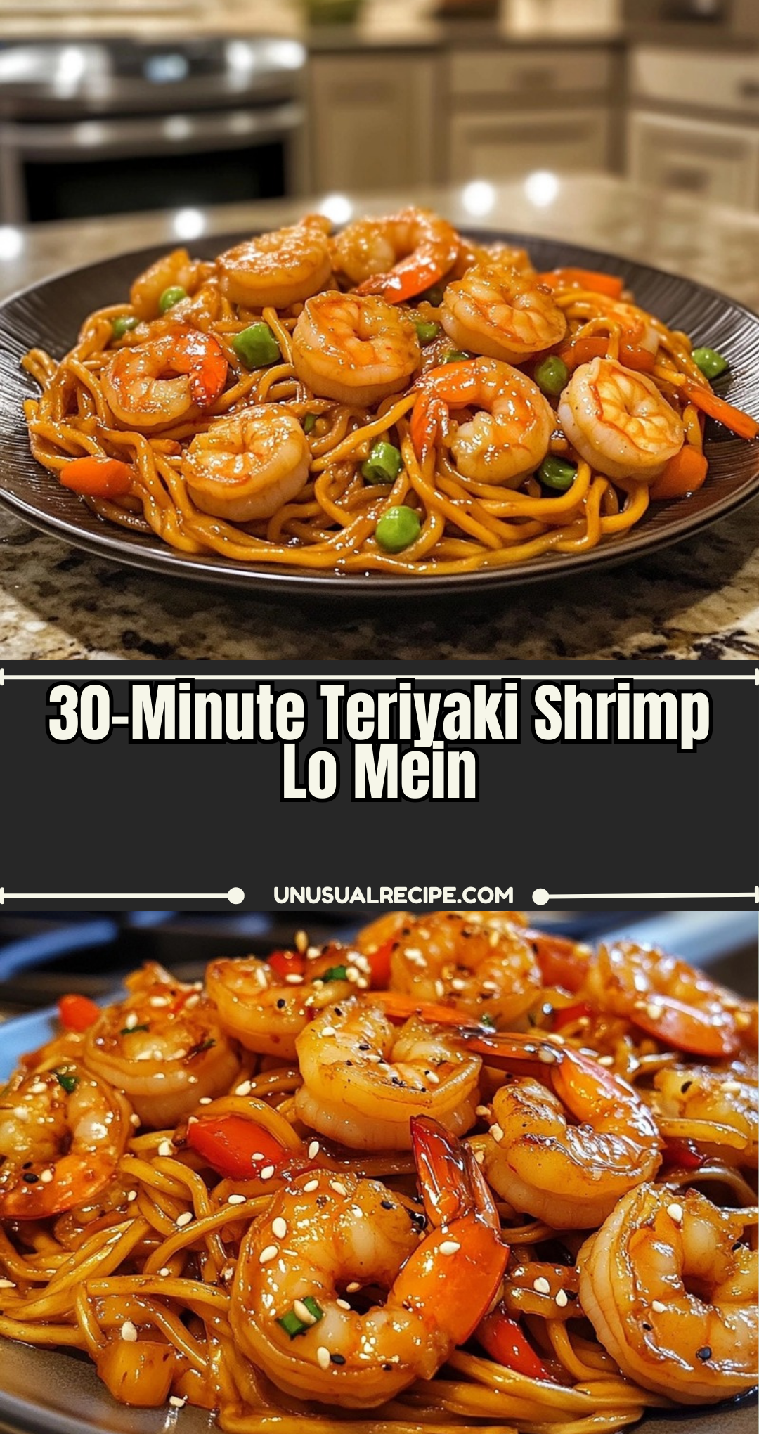 30-Minute Teriyaki Shrimp Lo Mein