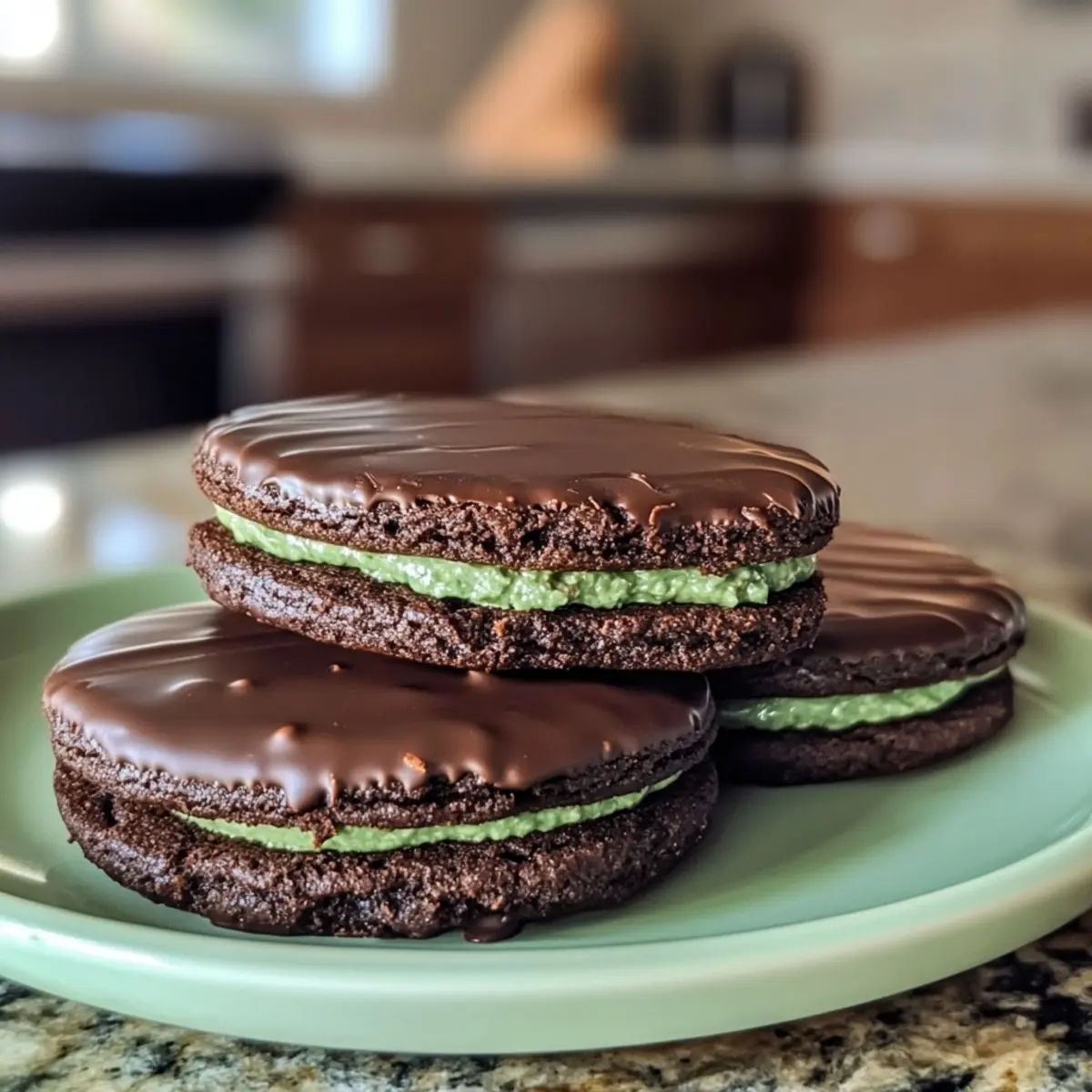 Chocolate Mint Sandwich Cookies