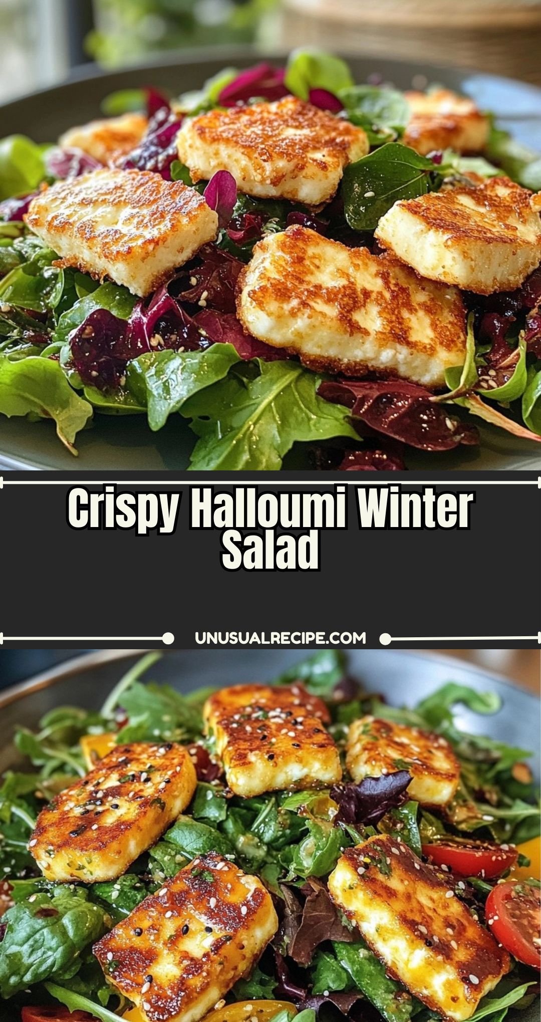 Crispy Halloumi Winter Salad