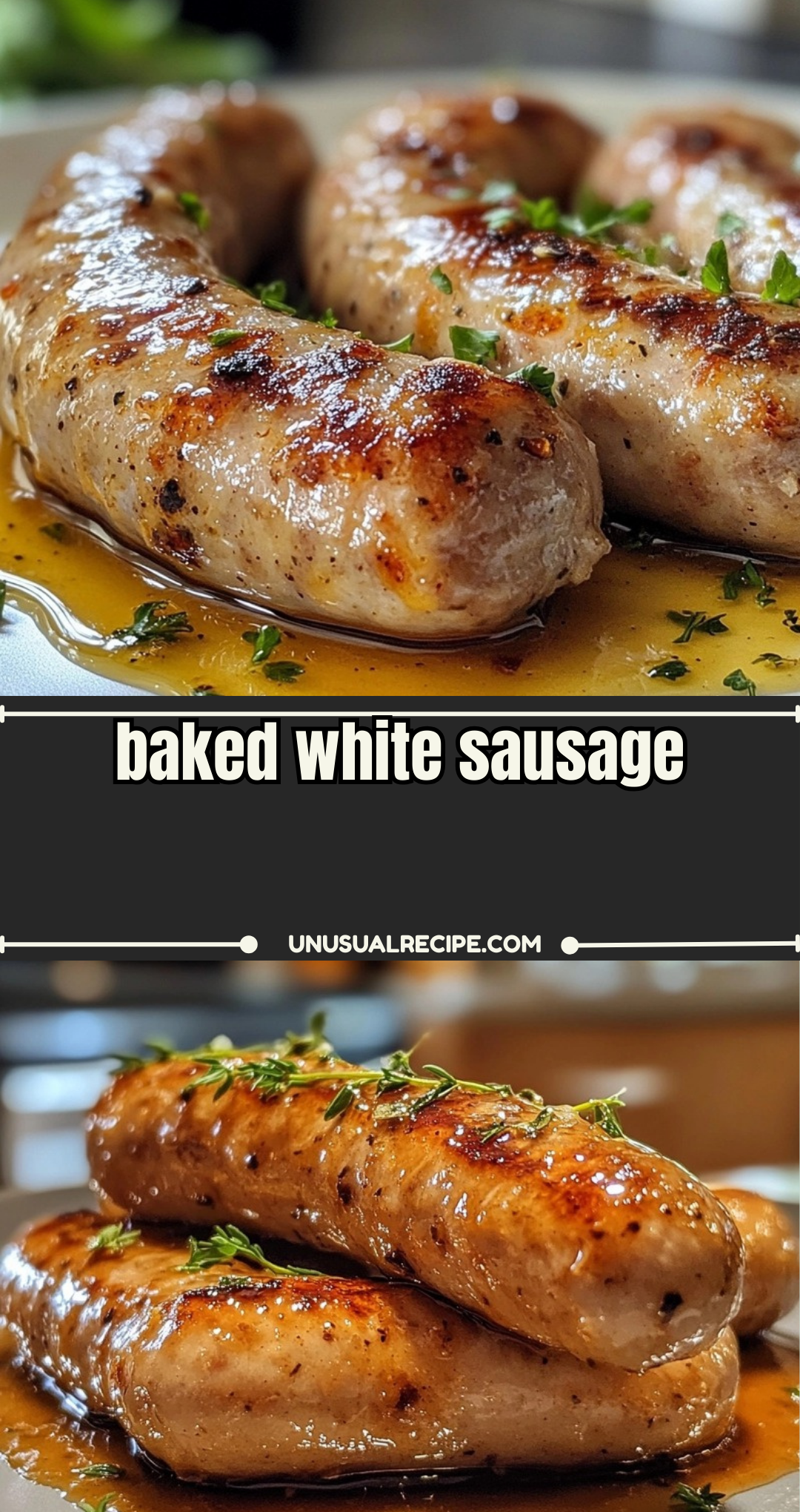 baked white sausage
