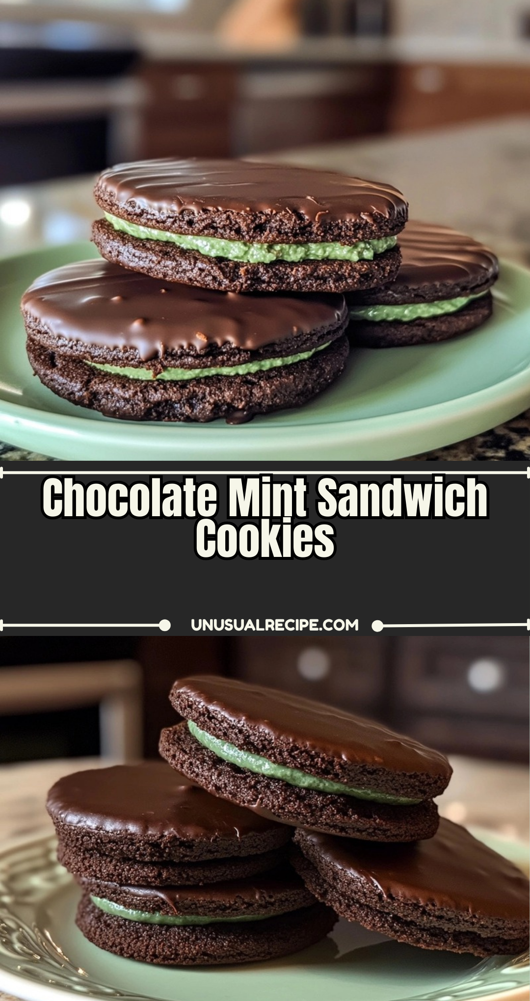 Chocolate Mint Sandwich Cookies