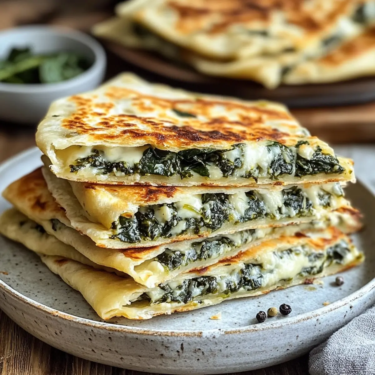 Gozleme Spinach and Cheese Flatbread