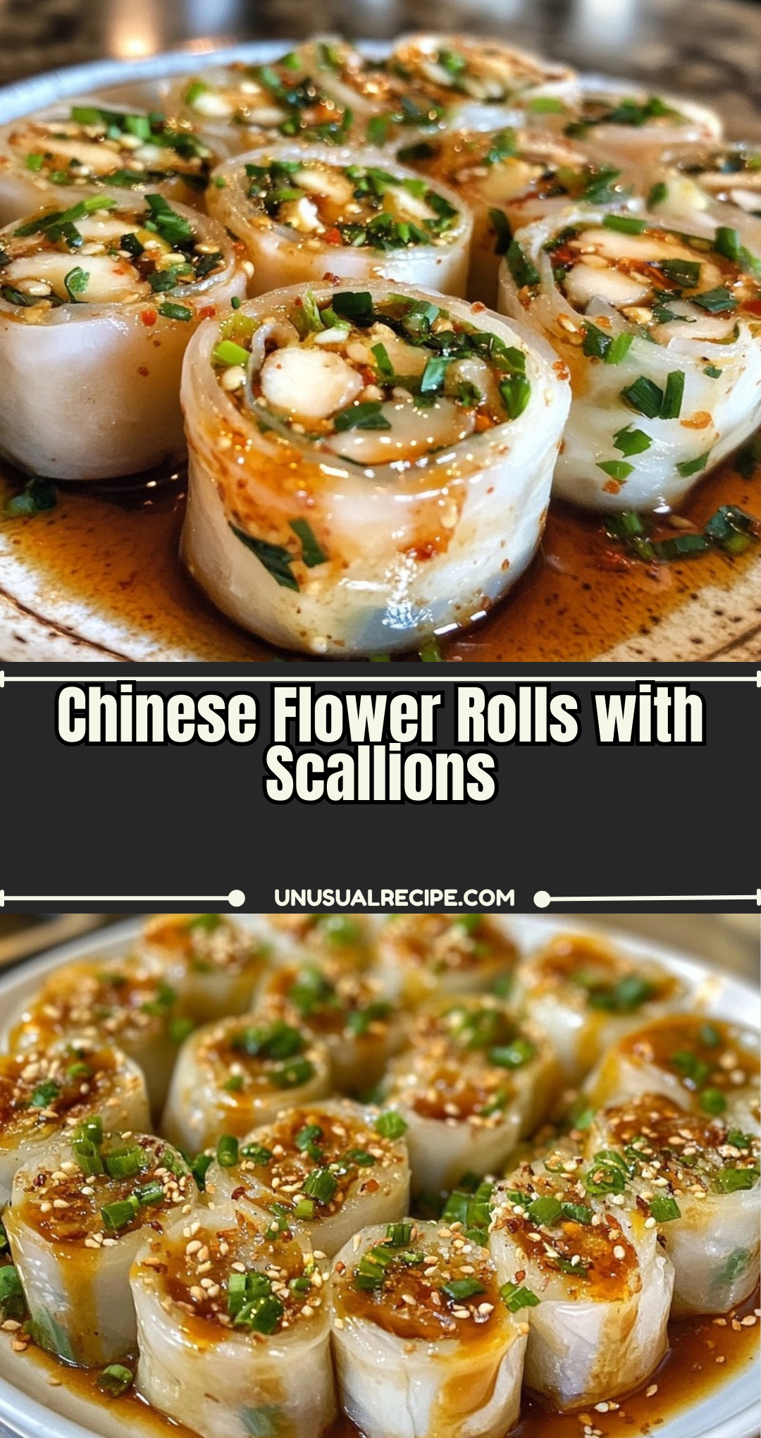 Chinese Flower Rolls with Scallions