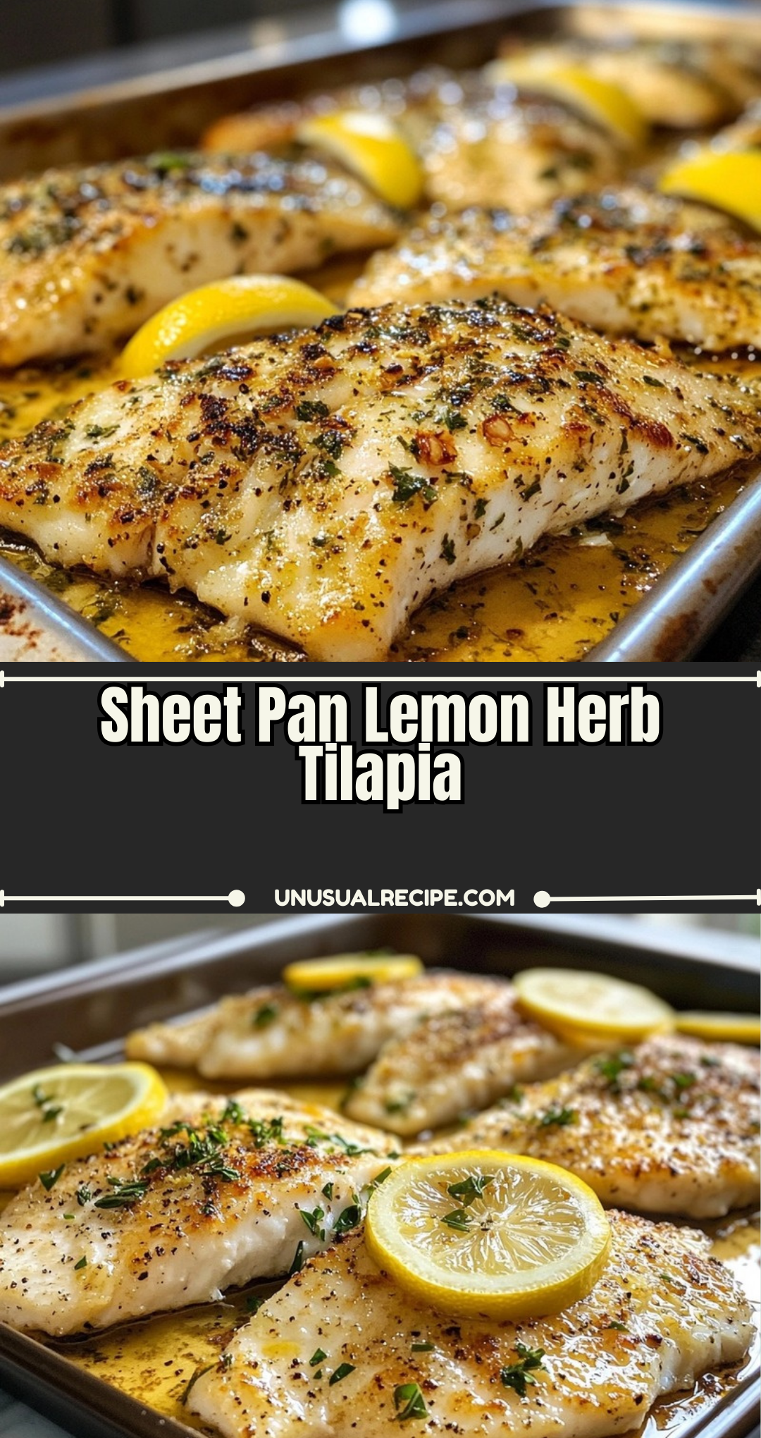 Sheet Pan Lemon Herb Tilapia