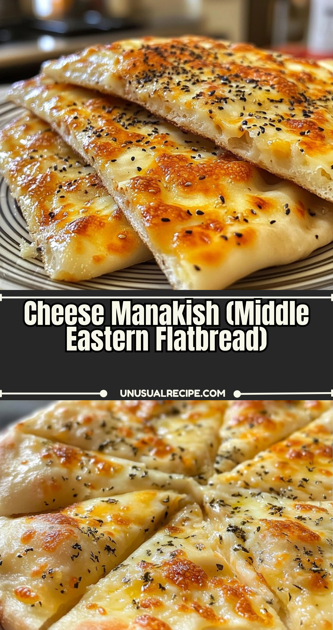 Cheese Manakish (Middle Eastern Flatbread)