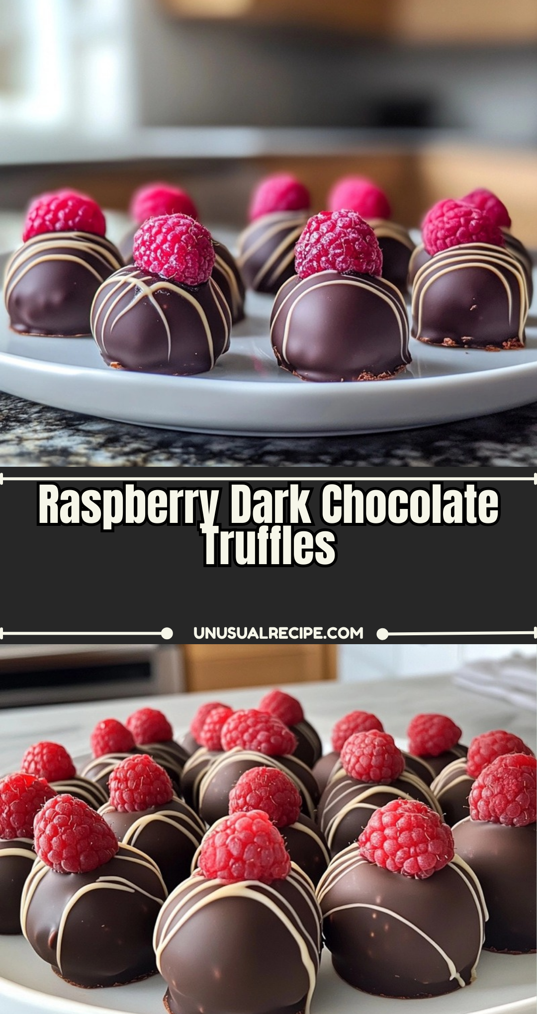 Raspberry Dark Chocolate Truffles