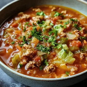 Instant Pot Gut-Health Cabbage Roll Soup