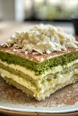 Matcha Tiramisu with White Chocolate Shavings