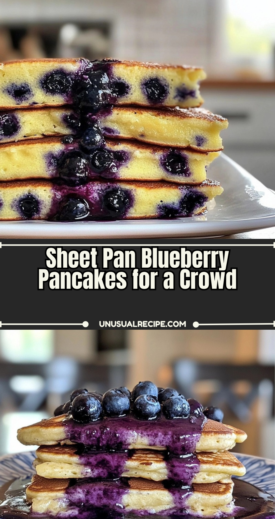 Sheet Pan Blueberry Pancakes for a Crowd