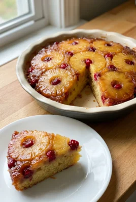 A close-up of a slice of cranberry pineapple upside-down cake, showing the moist cake and fruit topping.