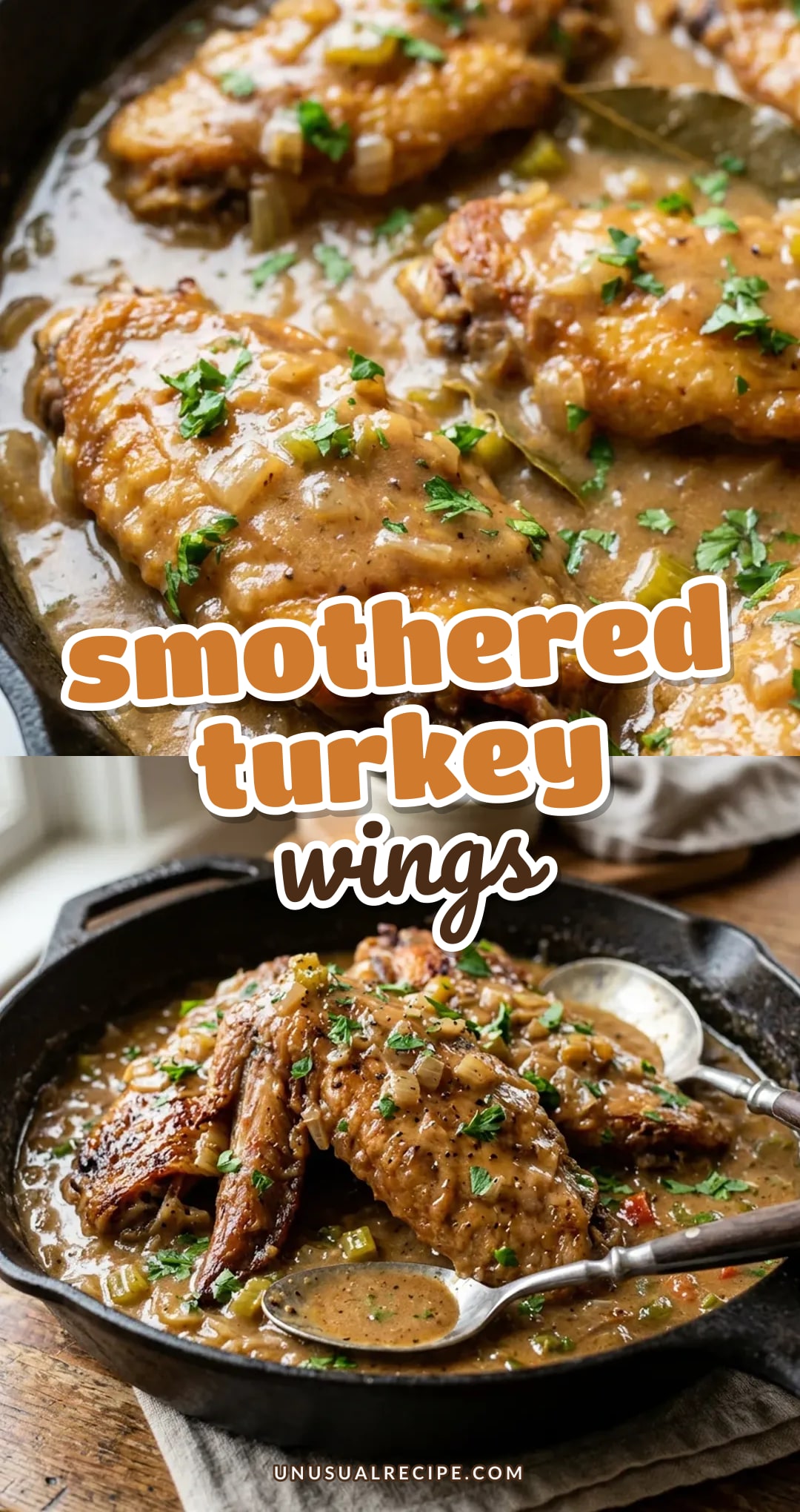 Smothered Turkey Wings in Rich Gravy